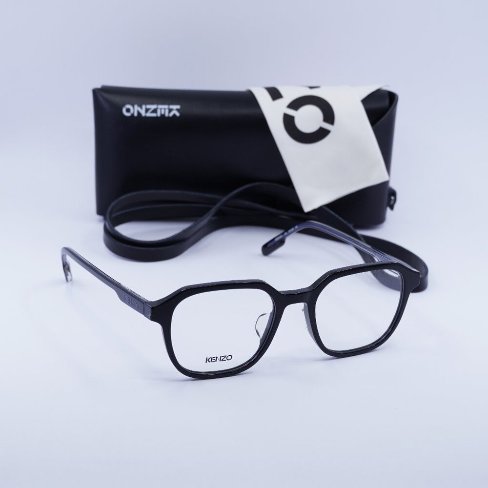 Kenzo KZ50102F 001 Square 53mm Eyeglasses - Black